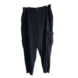 Soho Cargo Pants Womens Size XL Black High Waist Career Casual Trousers